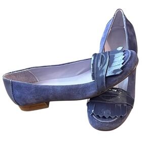 Gap Womens Purple Suede Loafers Fringe Patent Ballet Flats Shoes Size 7 Workwear
